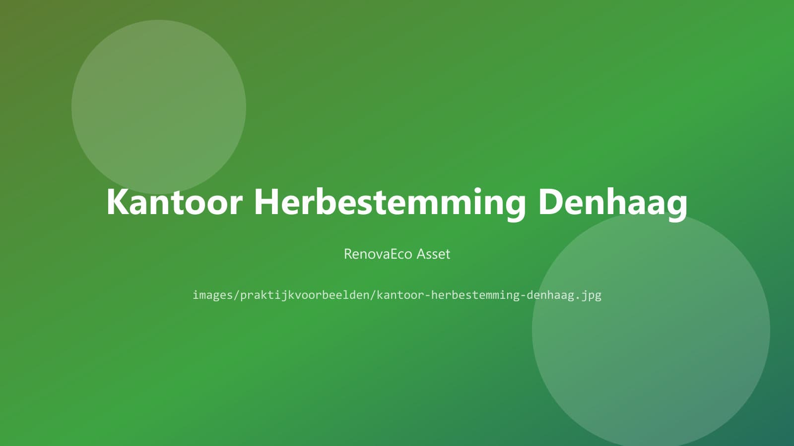 Biobased kantoorverbouwing Amsterdam