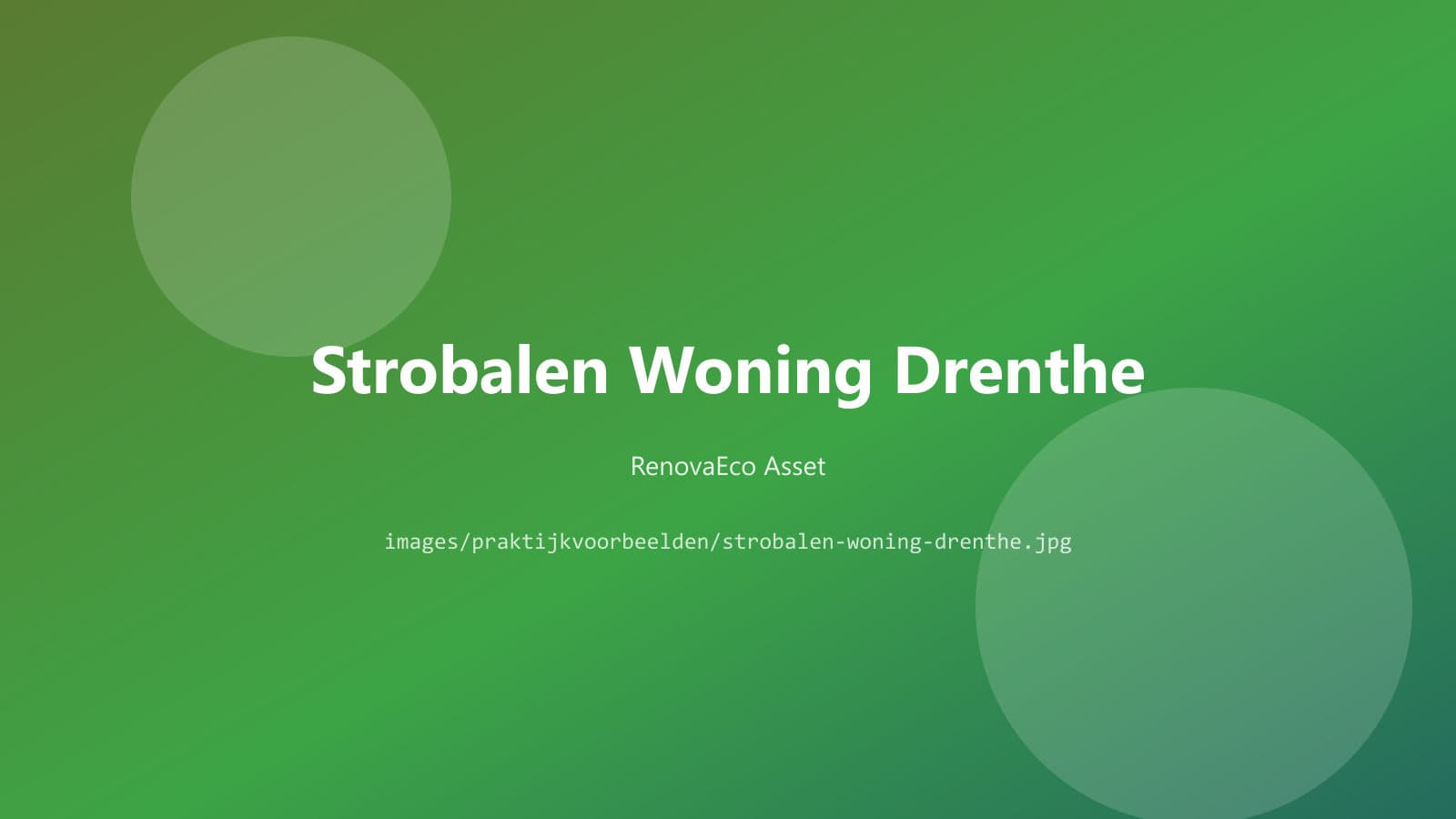 Strobalen boerderij Drenthe