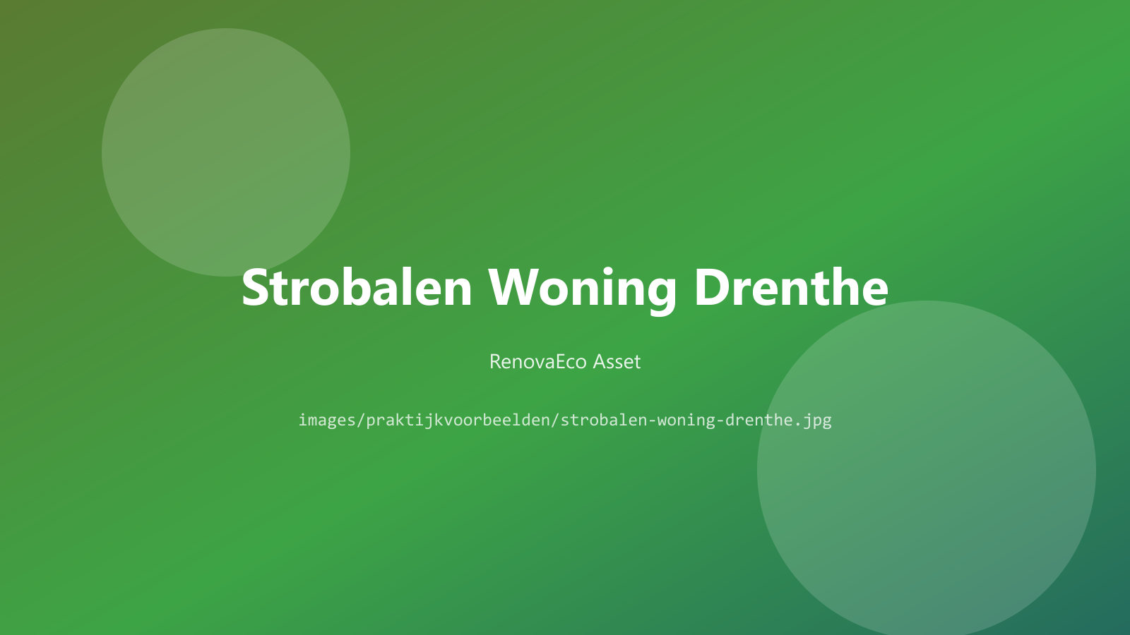 Strobalen boerderij Drenthe